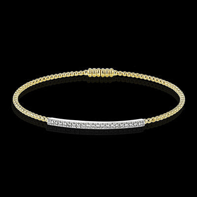 Simon G. Bangle 18k Gold (White, Yellow) 0.28 ct Diamond