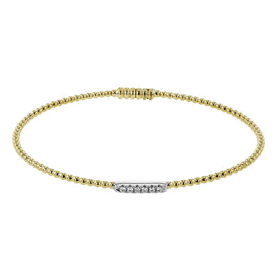 Simon G Fashion Bangle In 18K Gold With Diamonds (White,Yellow)