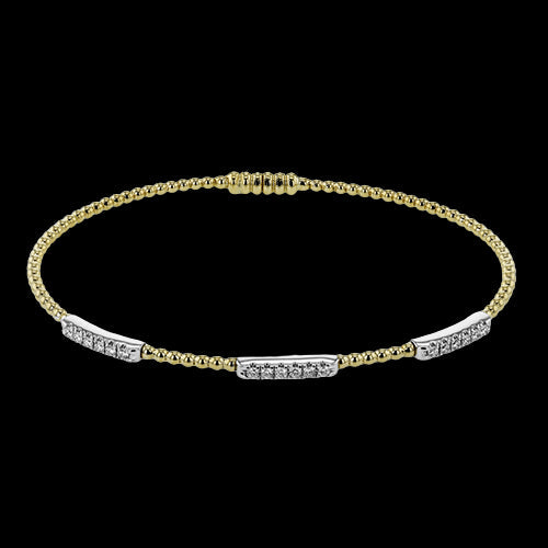 Simon G. Bangle 18k Gold (White, Yellow) 0.23 ct Diamond
