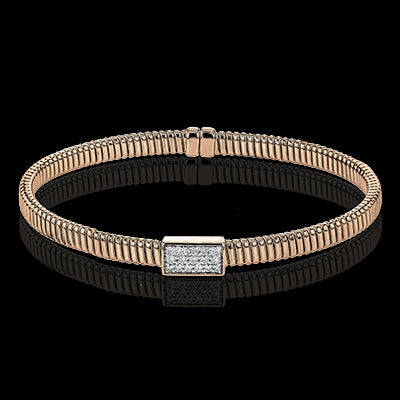 Simon G. Bangle 18k Gold (Rose, White) 0.24 ct Diamond