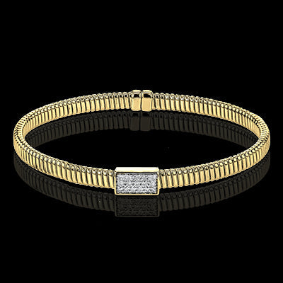 Simon G. Bangle 18k Gold (White, Yellow) 0.24 ct Diamond