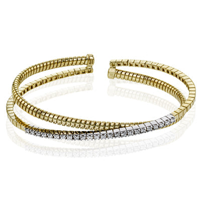 Simon G Fashion Bangle In 18K Gold With Diamonds (Yellow)