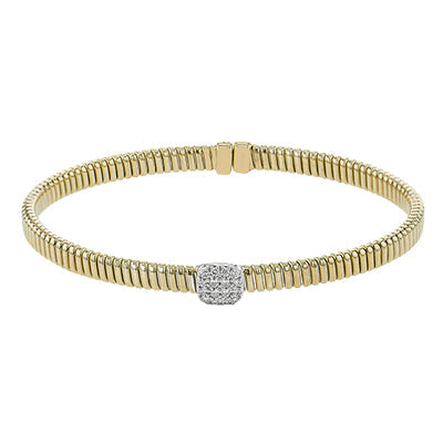 Simon G Fashion Bangle In 18K Gold With Diamonds (White,Yellow)