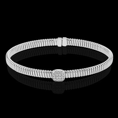 Simon G. Bangle 18k Gold (White) 0.19 ct Diamond