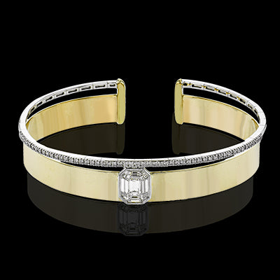 Simon G. Bangle 18k Gold (White, Yellow) 1.39 ct Diamond