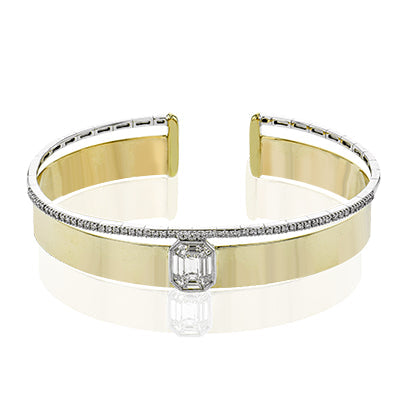 Simon G Fashion Bangle In 18K Gold With Diamonds (White,Yellow)