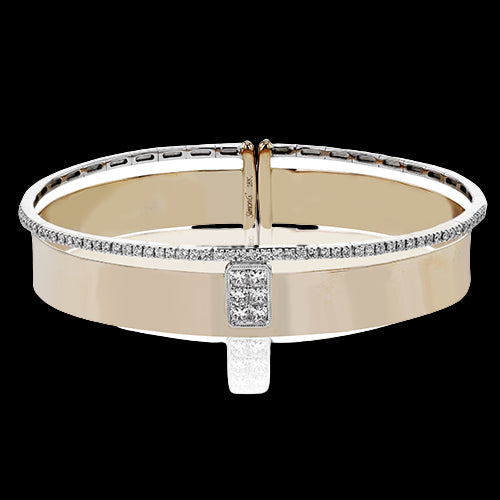 Simon G. Bangle 18k Gold (Rose, White) 0.82 ct Diamond
