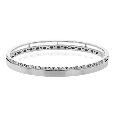 Simon G Fashion Bangle In 18K Gold With Diamonds (White)