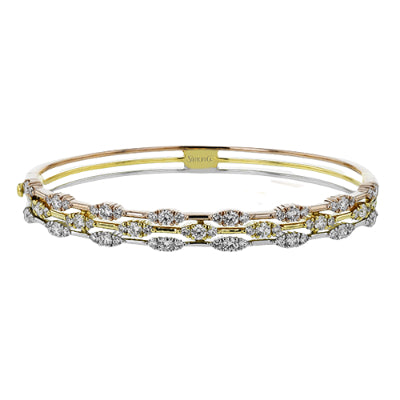Simon G Fashion Bangle In 18K Gold With Diamonds (White,Yellow,Rose)