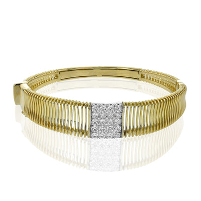 Simon G Fashion Bangle In 18K Gold With Diamonds (Yellow)