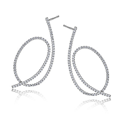 Simon G Fashion Earring In 18K Gold With Diamonds (White)