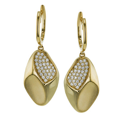 Simon G Fashion Earring In 18K Gold With Diamonds (Yellow)