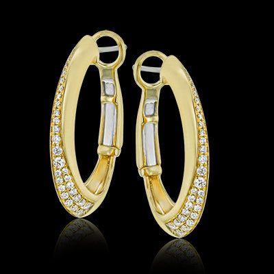 Simon G. Hoop Earring 18k Gold (Yellow) 0.28 ct Diamond