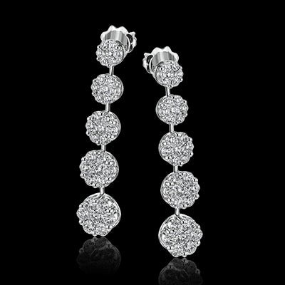 Simon G. Earring 18k Gold (White) 3.06 ct Diamond