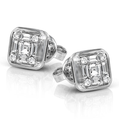 Simon G. Earring 18k Gold (White) 0.53 ct Diamond