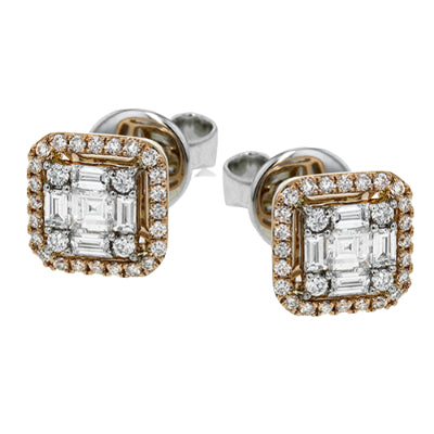 Simon G. Earring 18k Gold (Rose, White) 0.41 ct Diamond