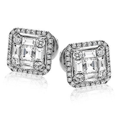 Simon G. Earring 18k Gold (White) 1.69 ct Diamond