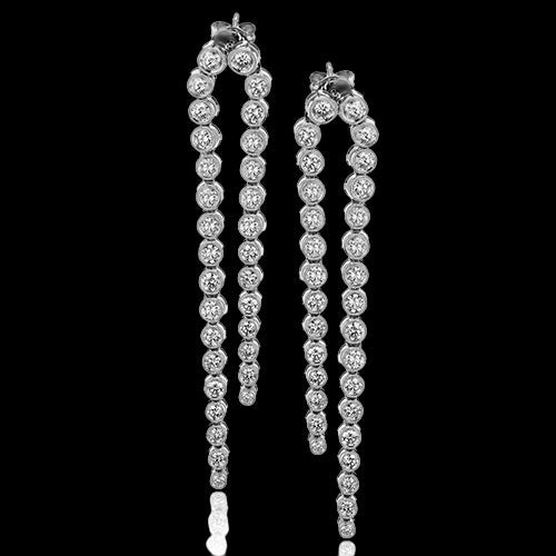 Simon G. Earring 18k Gold (White) 3.18 ct Diamond