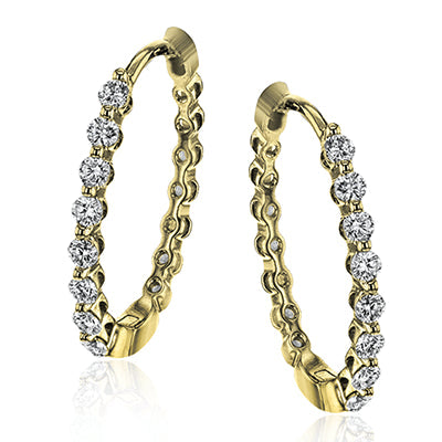 Simon G. Hoop Earring 18k Gold (Yellow) 0.33 ct Diamond