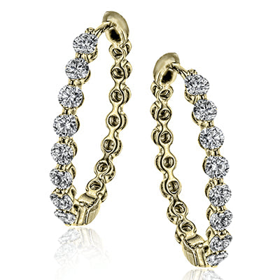 Simon G. Hoop Earring 18k Gold (Yellow) 0.99 ct Diamond