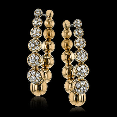 Simon G. Hoop Earring 18k Gold (Rose) 0.5 ct Diamond