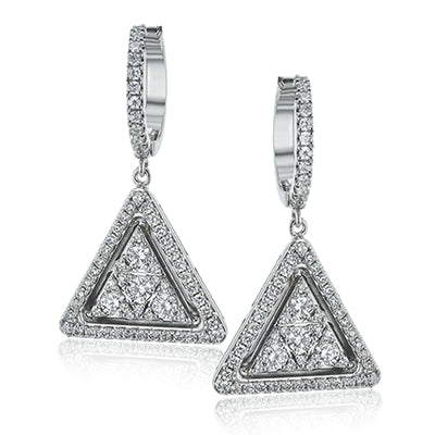 Simon G. Earring 18k Gold (White) 1 ct Diamond
