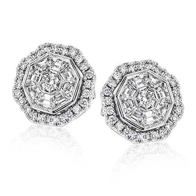 Simon G. Earring 18k Gold (White) 1.78 ct Diamond