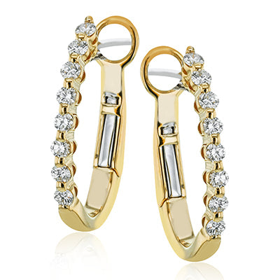 Simon G. Hoop Earring 18k Gold (Yellow) 0.32 ct Diamond