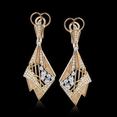 Simon G. Earring 18k Gold (Rose, White) 1.25 ct Diamond