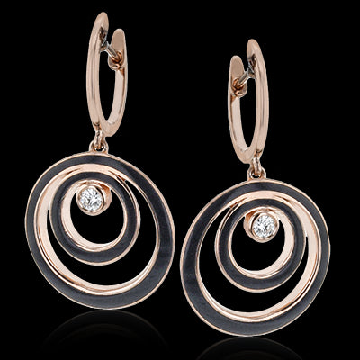 Simon G. Earring 18k Gold (Rose) 0.18 ct Diamond