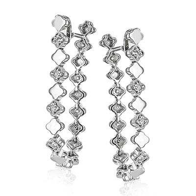 Simon G. Hoop Earring 18k Gold (White) 0.3 ct Diamond
