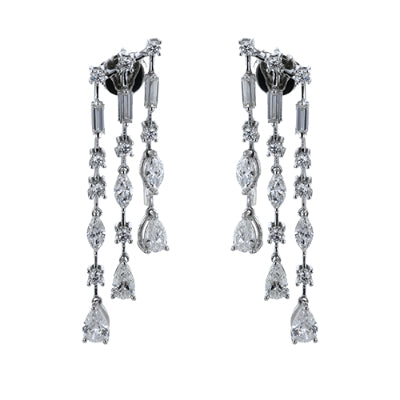 Simon G Fashion Earrings In 18K Gold With Diamonds (White)