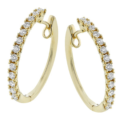 Simon G Fashion Sg Hoop Earring Le4647-Y (Yellow)