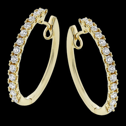 Simon G. Hoop Earring 18k Gold (Yellow) 0.7 ct Diamond