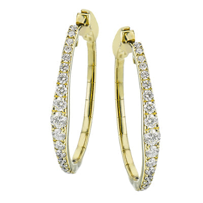 Simon G Fashion Sg Hoop Earring Le4650-Y (Yellow)