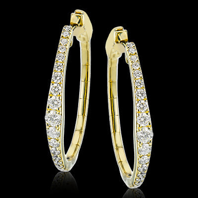 Simon G. Hoop Earring 18k Gold (Yellow) 0.97 ct Diamond