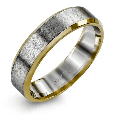 Simon G Men's Wedding Band Ring In 14K Gold (White,Yellow)