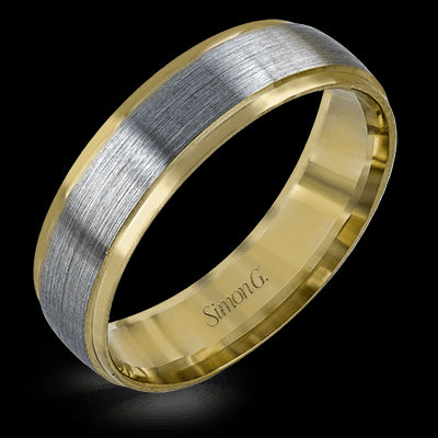 Simon G. 18k Two Tone Gold Wedding Band