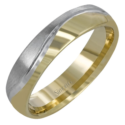 Simon G Men's Wedding Band In 14K Gold (White,Yellow)