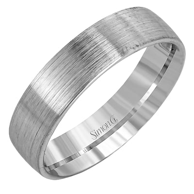 Simon G Men's Wedding Band In 14K Gold With Diamonds (Gray)