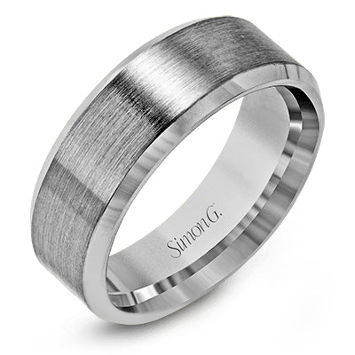 Simon G Men's Wedding Band In 14K Gold (White)