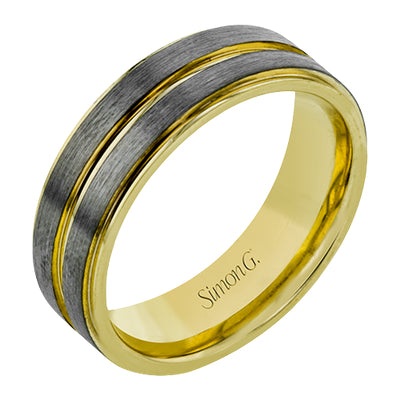 Simon G Men's Wedding Band In 14K Gold (White,Yellow)