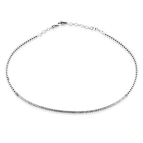 Simon G. Necklace 18k Gold (White) 0.79 ct Diamond