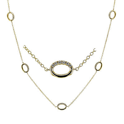 Simon G Fashion Necklace In 18K Gold With Diamonds (Yellow)