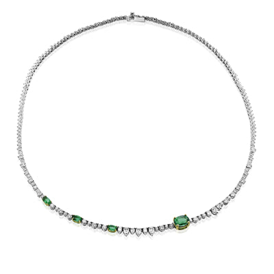 Simon G Fashion Necklace In 18K Gold With Diamonds (White)