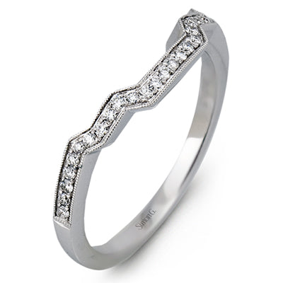 Simon G. Platinum White Wedding Band