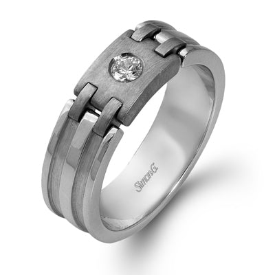 Simon G. Men Ring Platinum (White) 0.13 ct Diamond