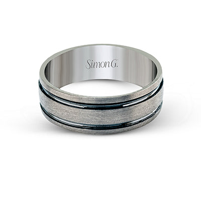 Simon G Men's Wedding Band In 14K Gold With Diamonds (Gray)