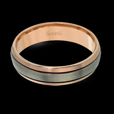 Simon G Men Ring 18k Gold (Gray, Rose)
