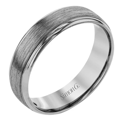 Simon G Men's Wedding Band In 14K Gold (Gray)